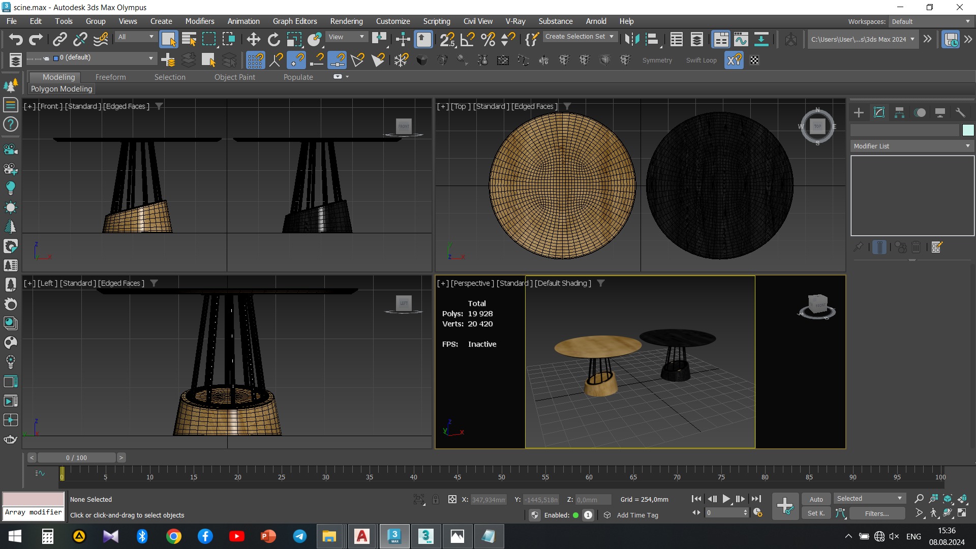 ZAGAS Soleil Round Dining Table Low-poly 3D model_3