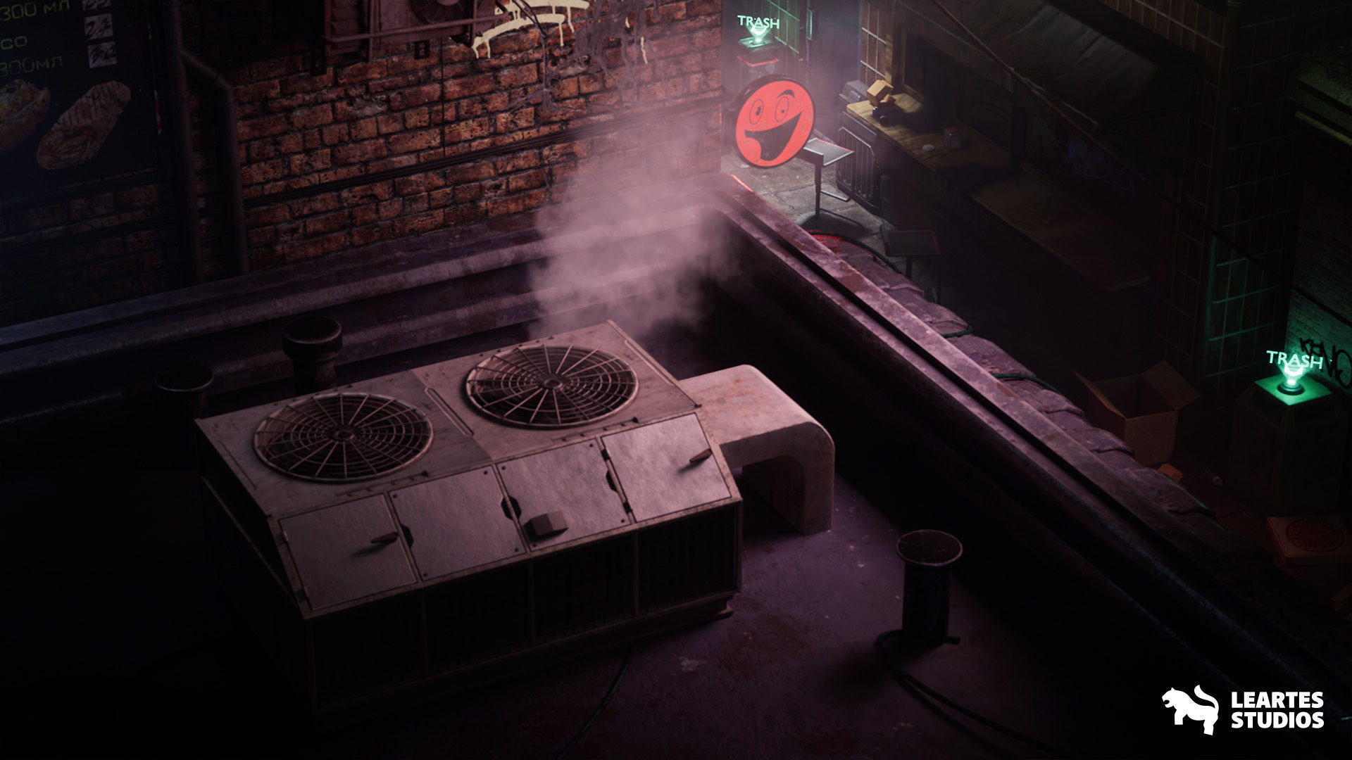 Cyberpunk Kyiv Environment Low-poly 3D model_13