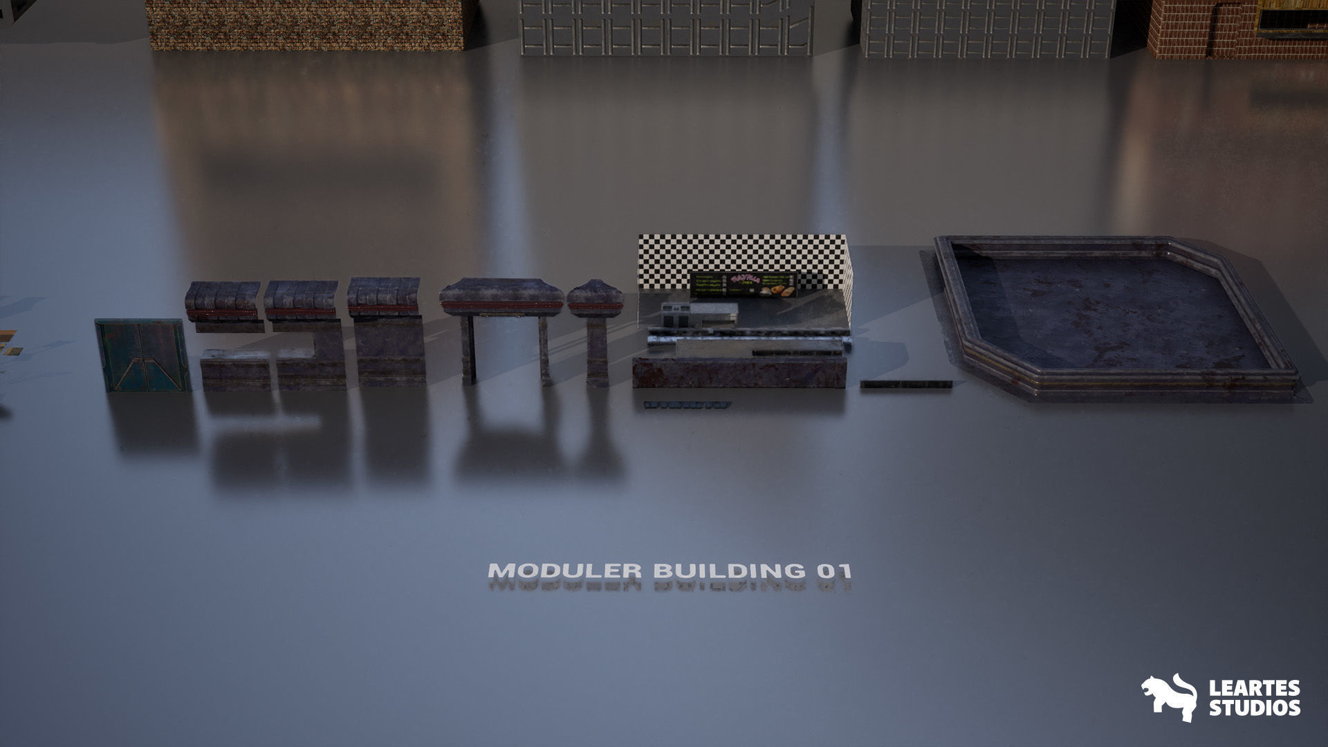 Cyberpunk Kyiv Environment Low-poly 3D model_19