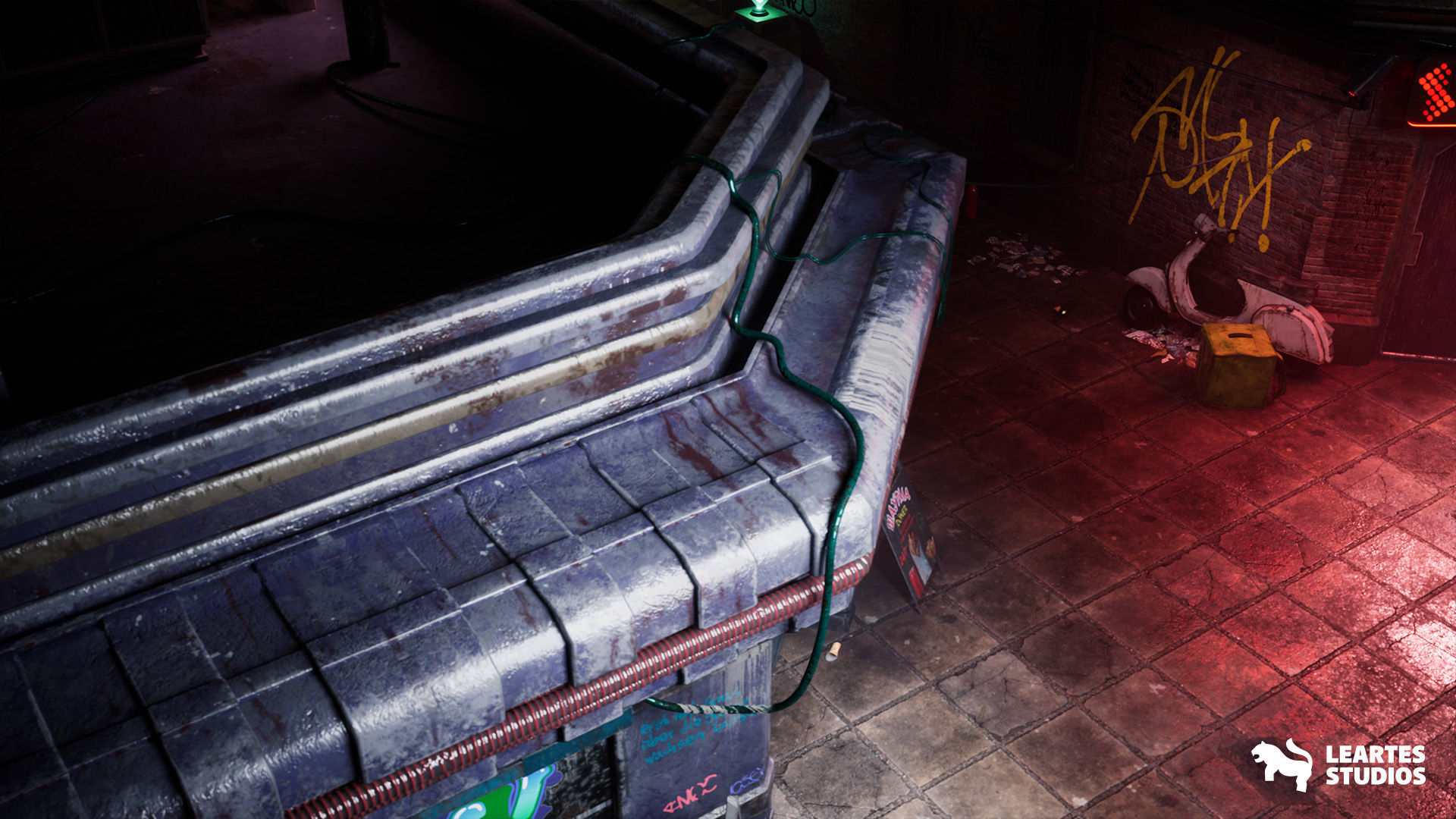 Cyberpunk Kyiv Environment Low-poly 3D model_14