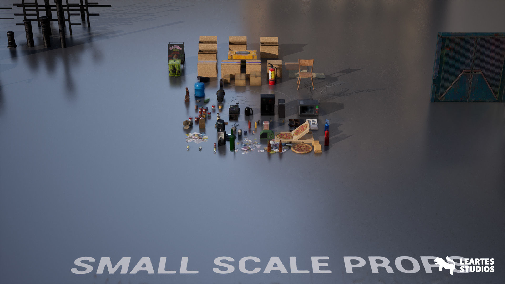 Cyberpunk Kyiv Environment Low-poly 3D model_18