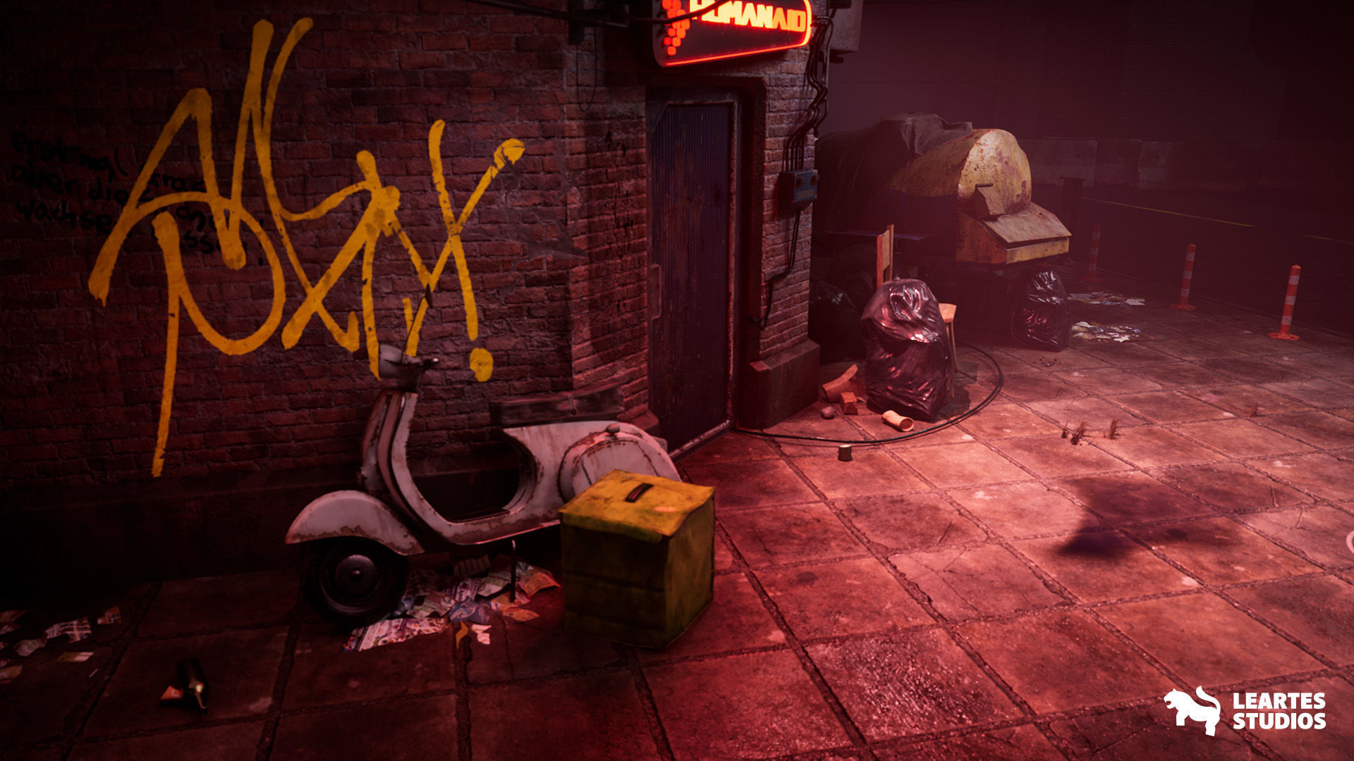 Cyberpunk Kyiv Environment Low-poly 3D model_8