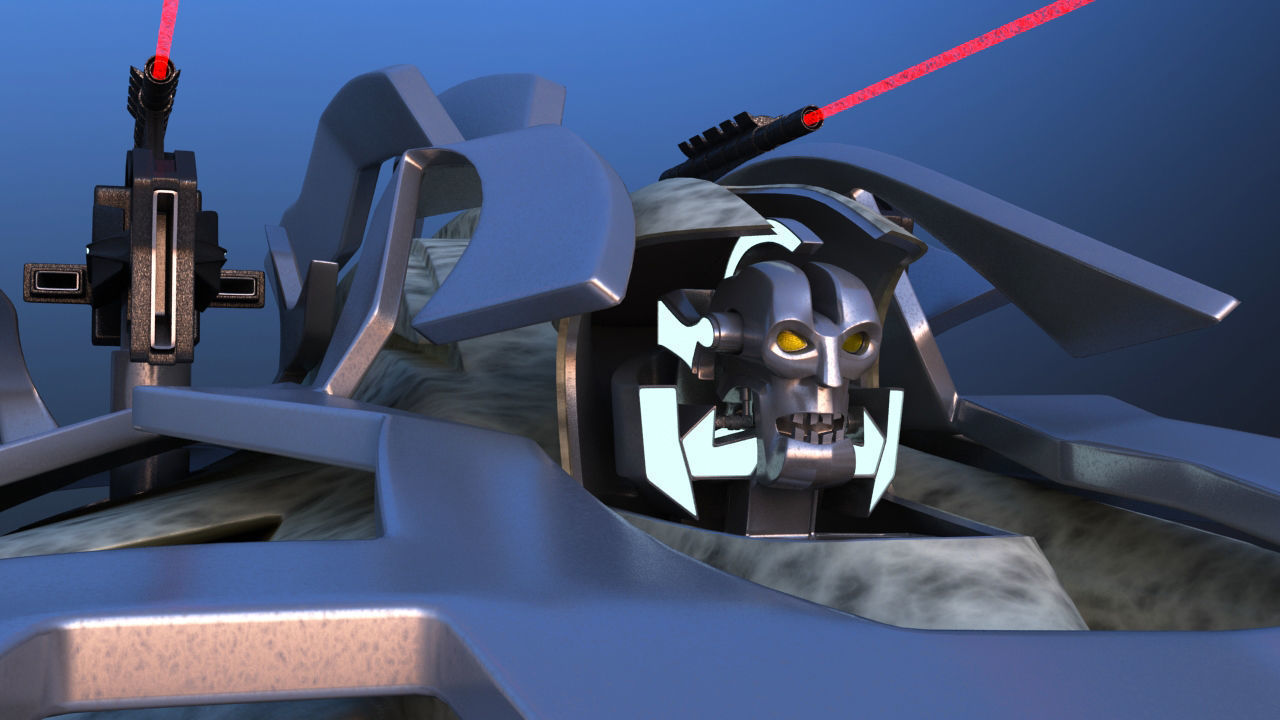 Aircraft Battle Robot 3D model_1