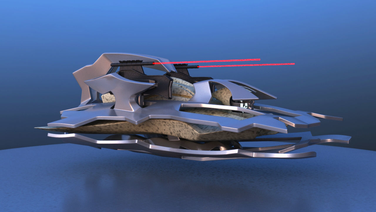 Aircraft Battle Robot 3D model_10