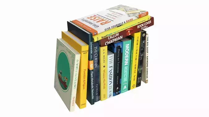 Books for interior decoration 03 3D model