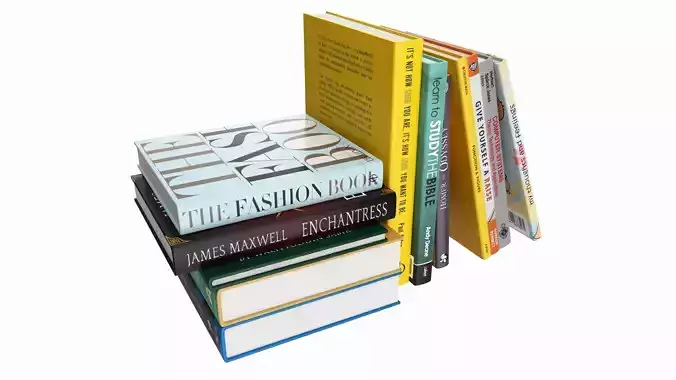 Books for interior decoration 04 3D model