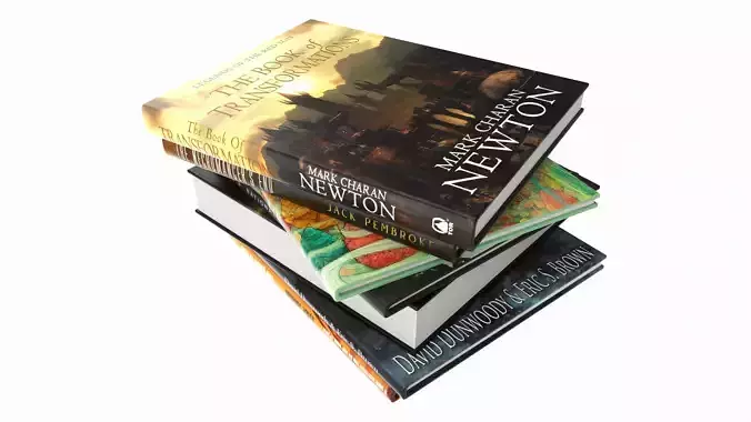 Books for interior decoration 05 3D model