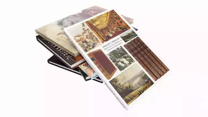 Books for interior decoration 06 3D model