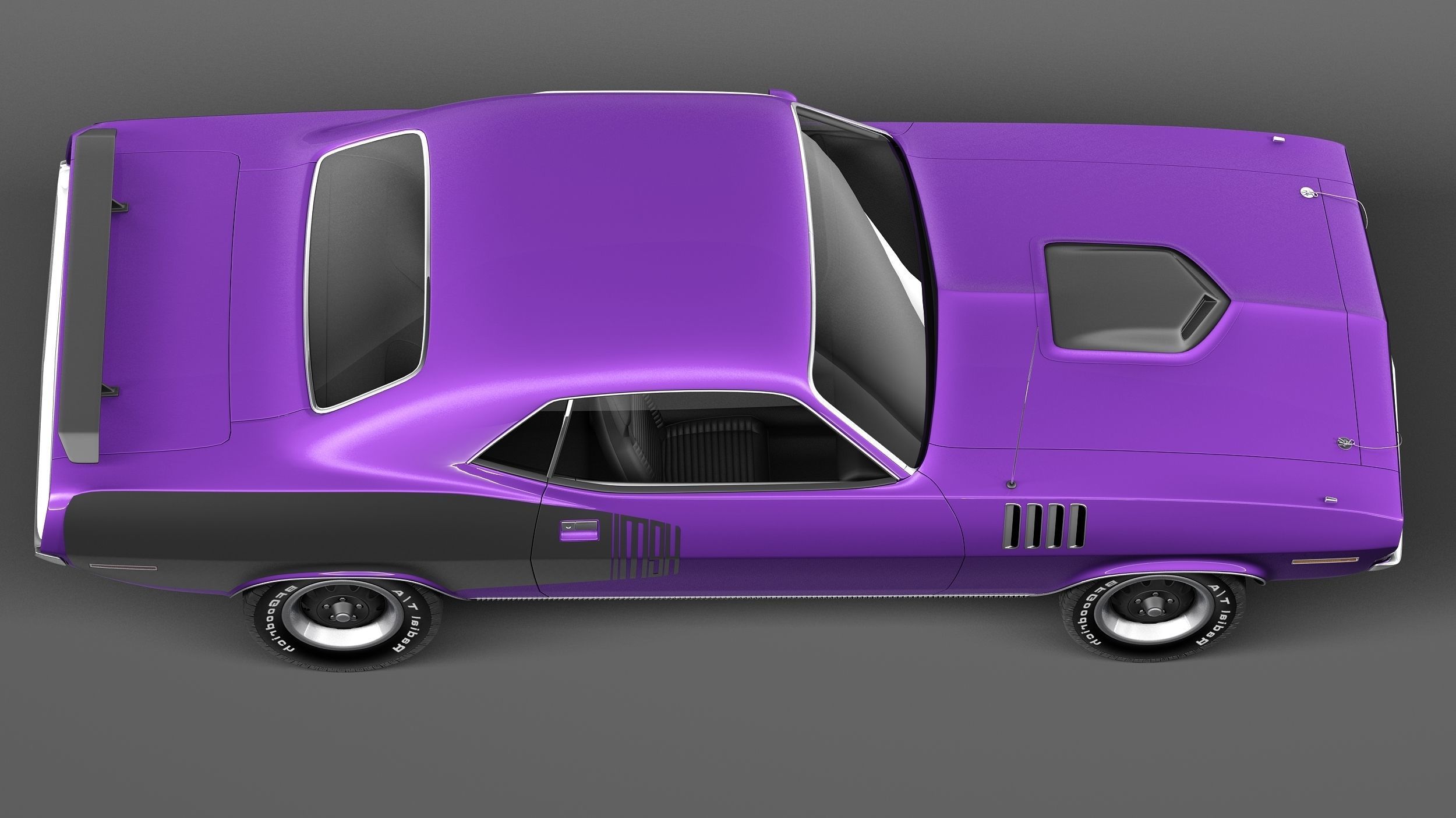 Plymouth Hemi Cuda Barracuda 1971 3D model_7