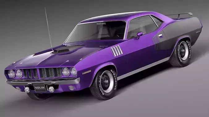 Plymouth Hemi Cuda Barracuda 1971 3D model