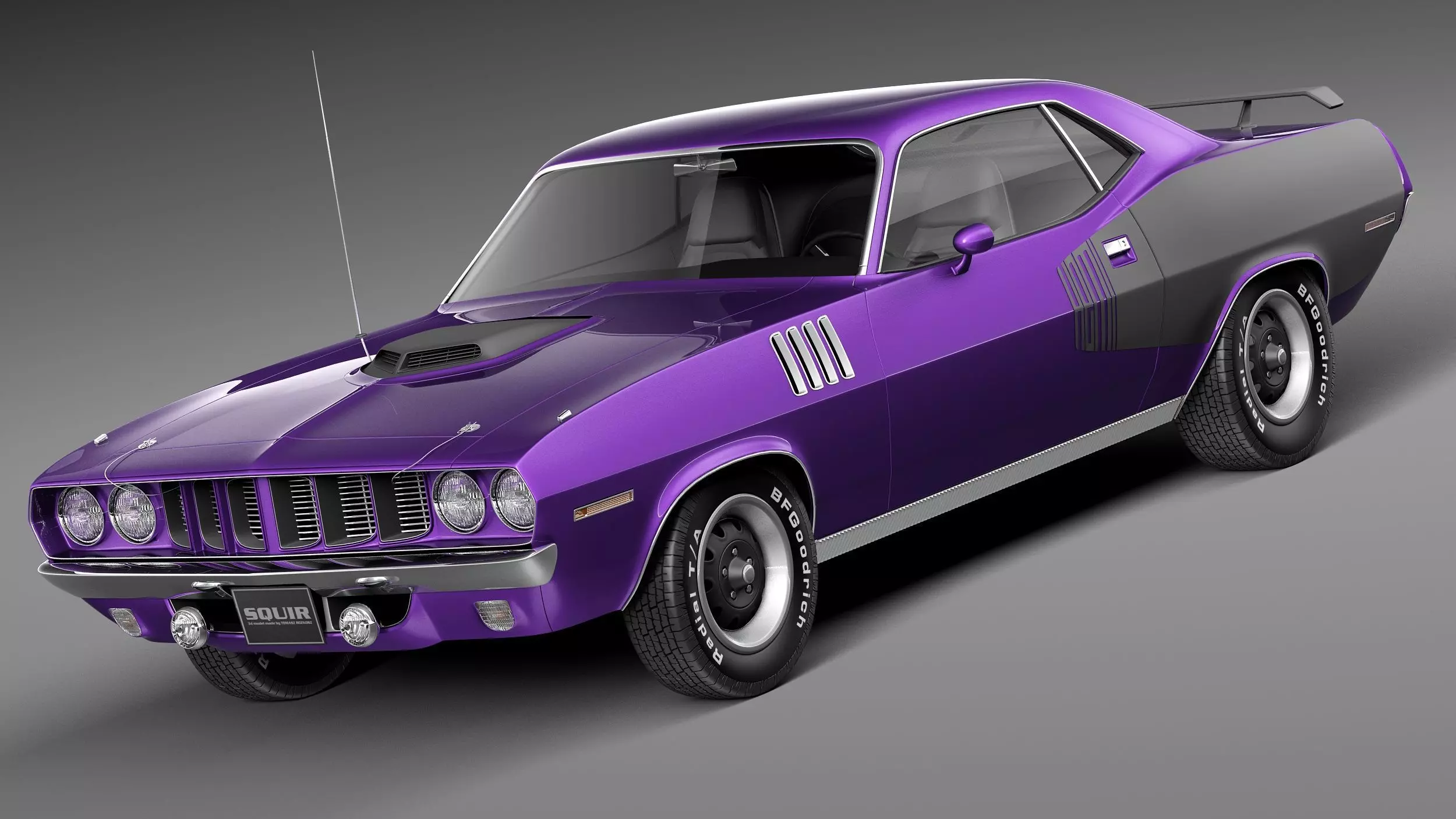 Plymouth Hemi Cuda Barracuda 1971 3D model_0