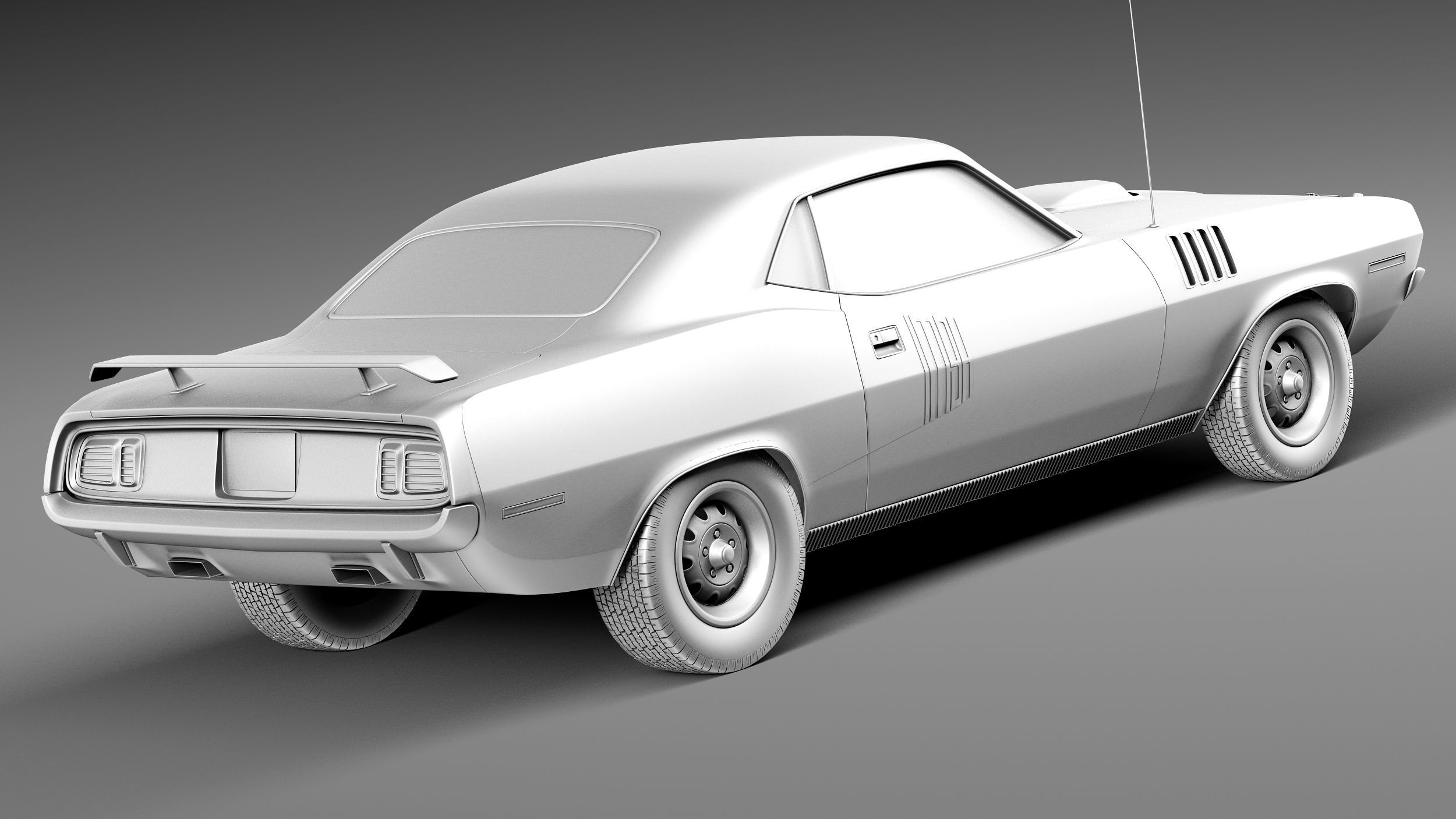 Plymouth Hemi Cuda Barracuda 1971 3D model_12