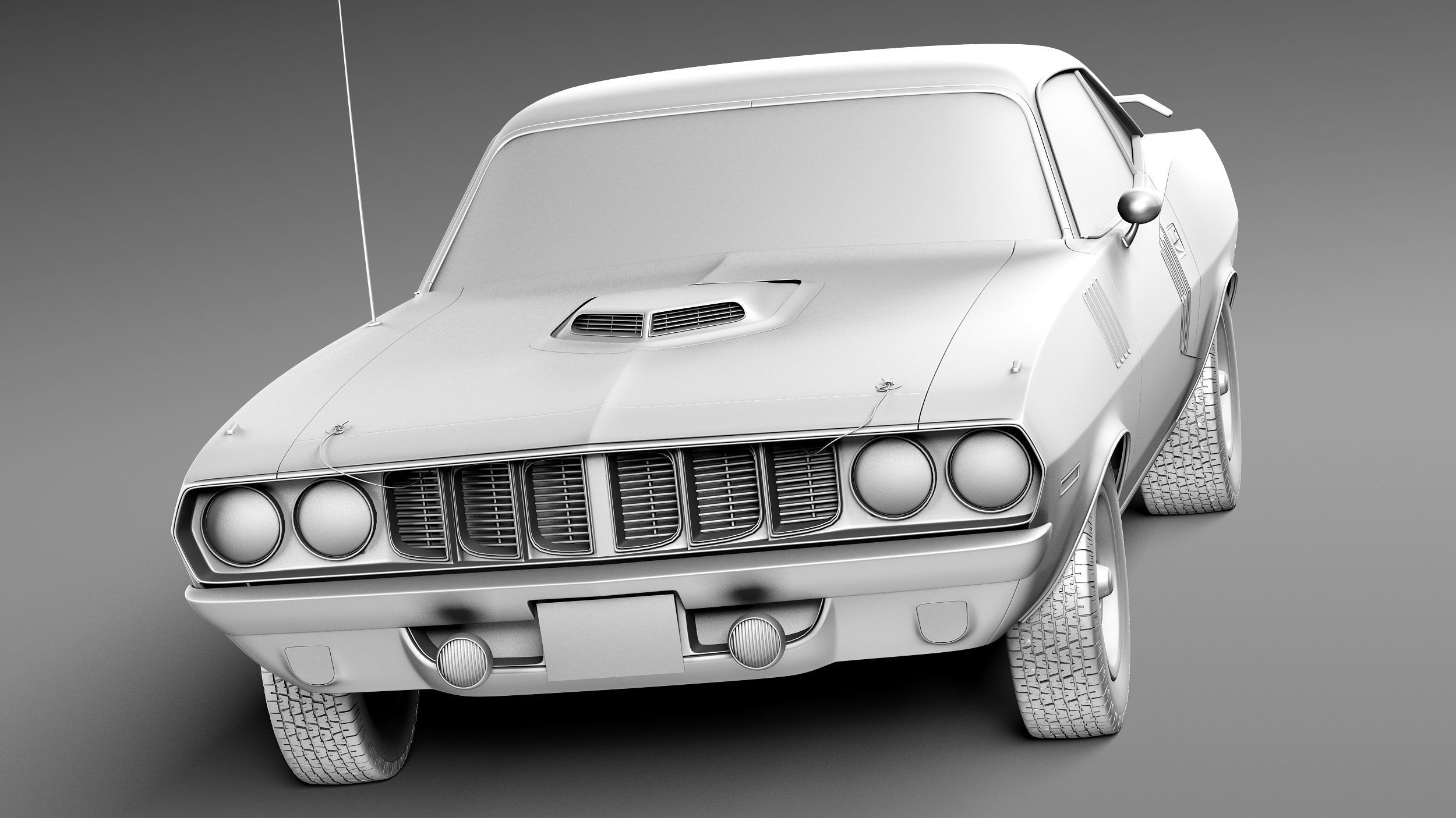 Plymouth Hemi Cuda Barracuda 1971 3D model_9