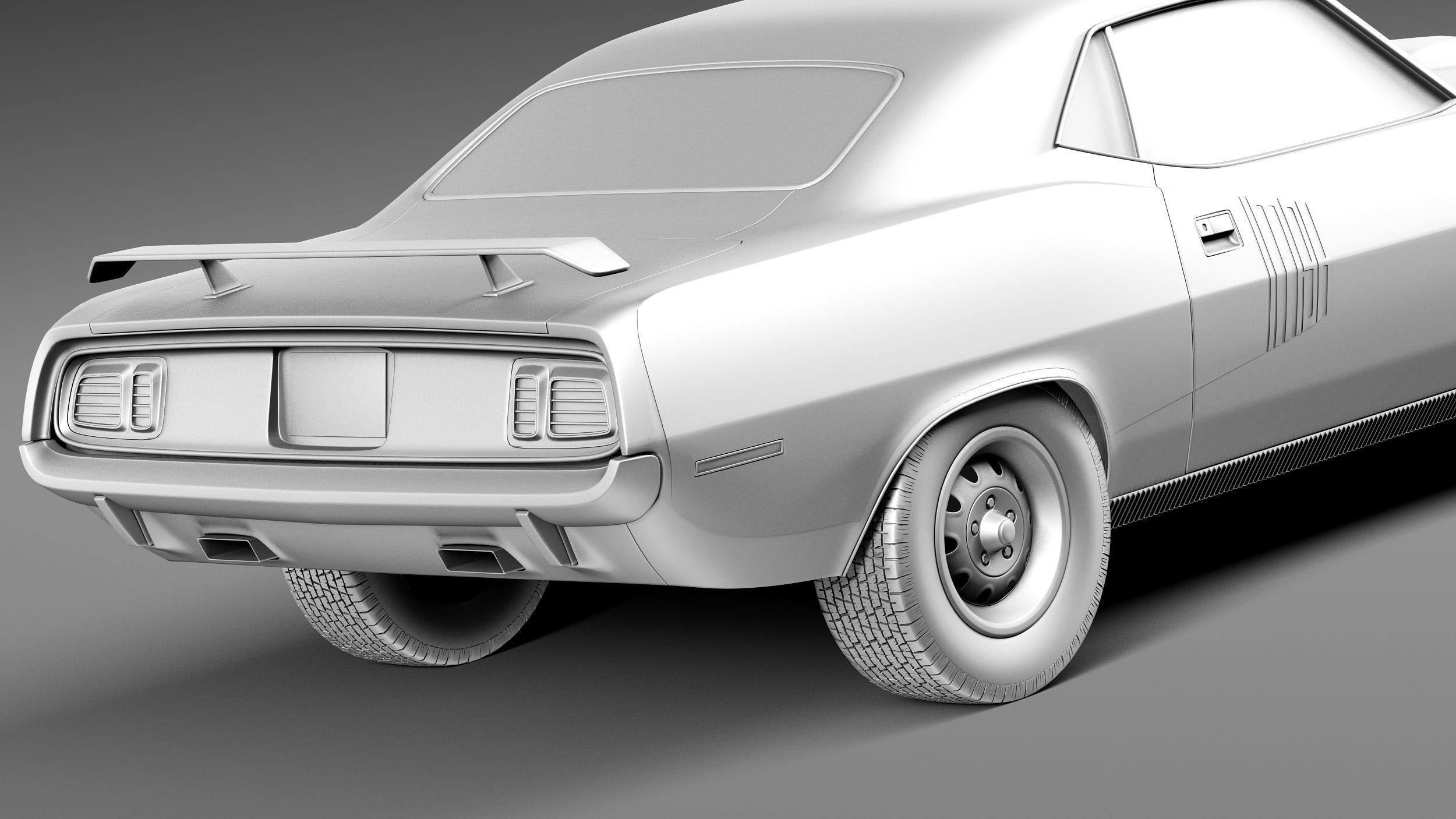 Plymouth Hemi Cuda Barracuda 1971 3D model_11
