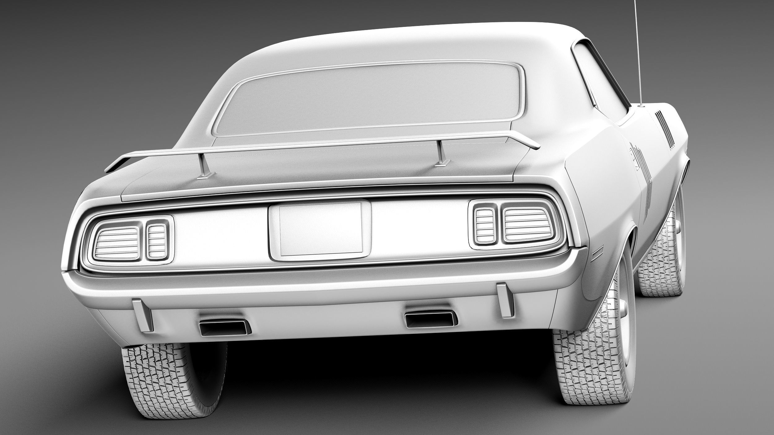 Plymouth Hemi Cuda Barracuda 1971 3D model_13