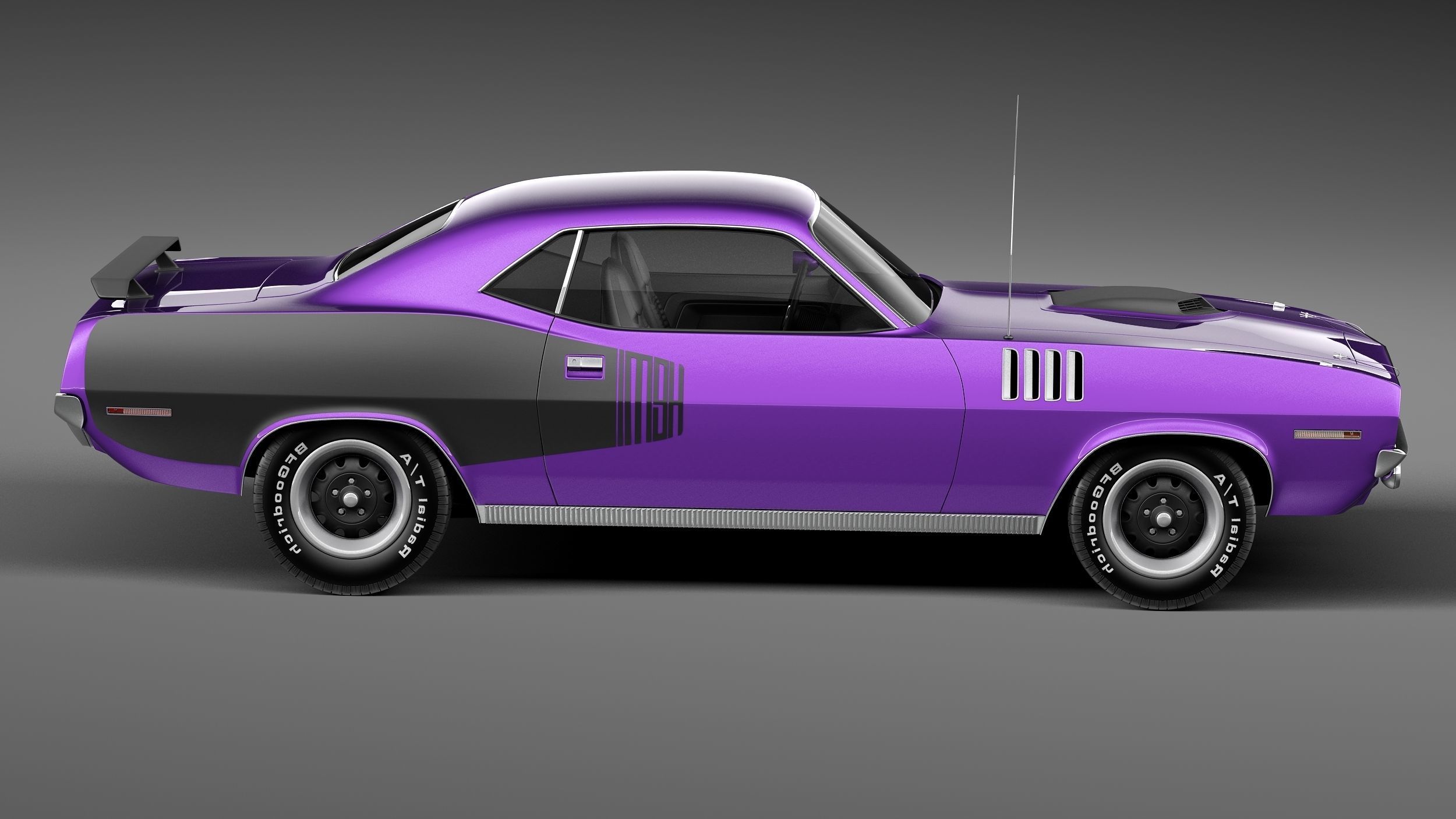 Plymouth Hemi Cuda Barracuda 1971 3D model_6