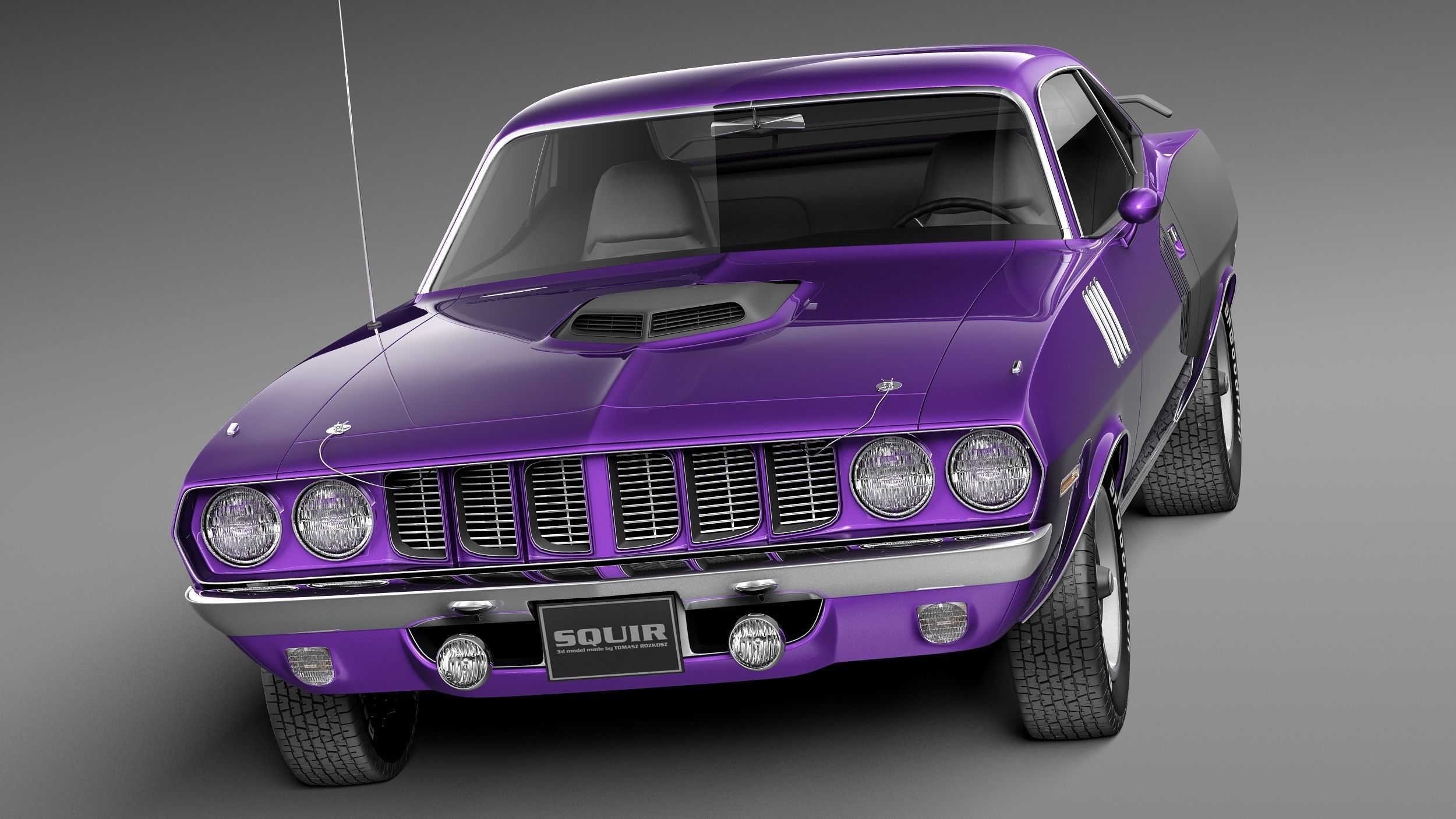 Plymouth Hemi Cuda Barracuda 1971 3D model_1