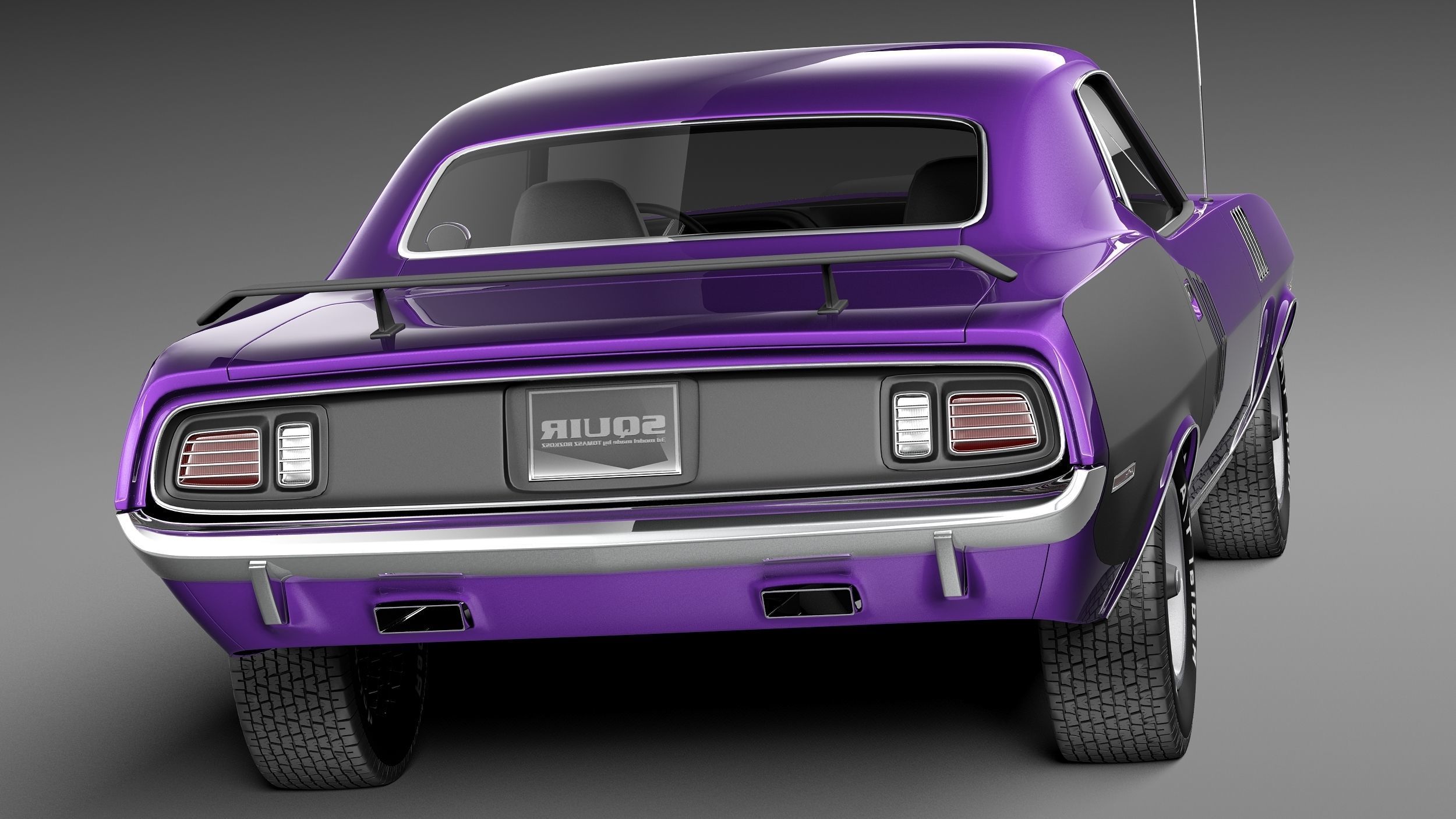 Plymouth Hemi Cuda Barracuda 1971 3D model_5