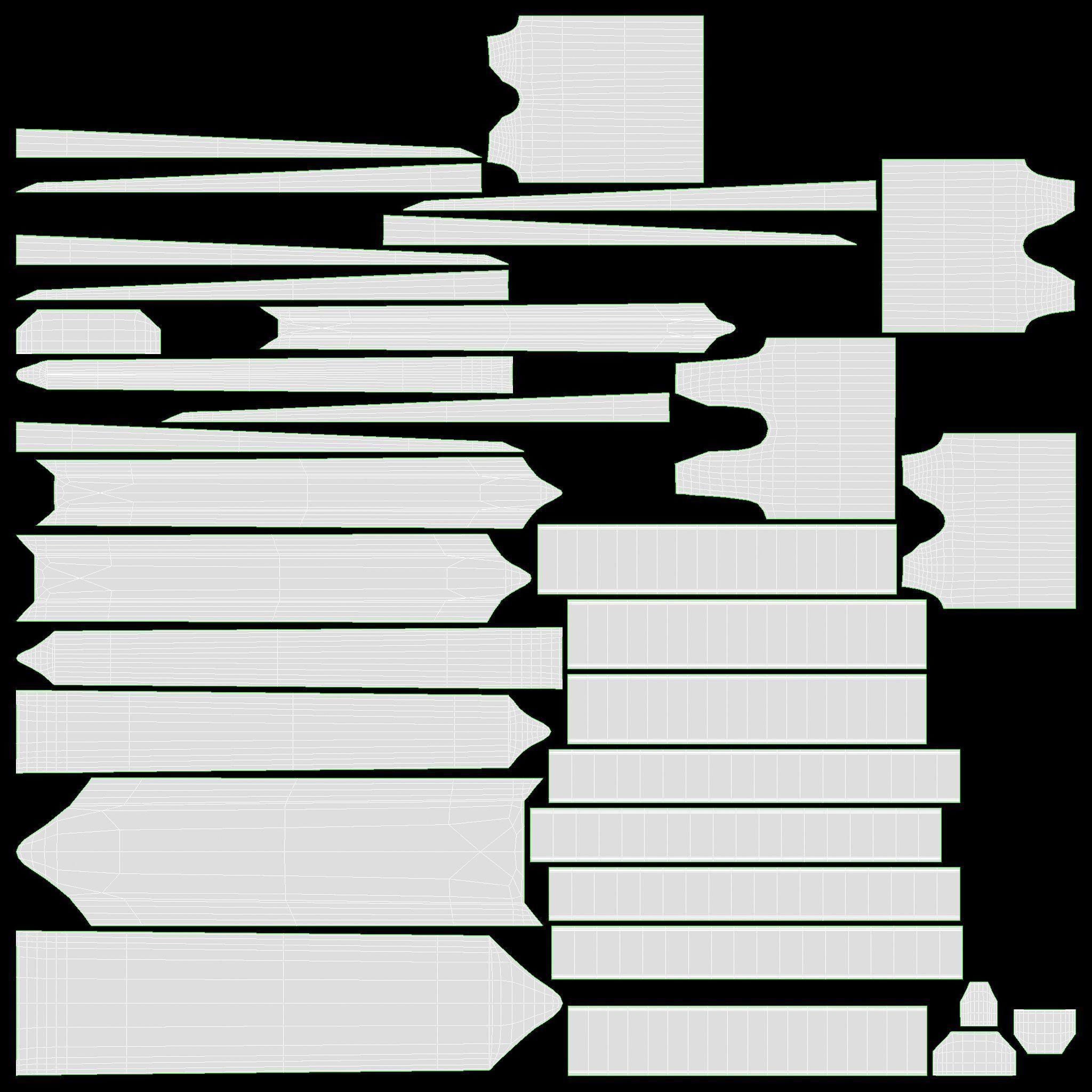 Chisel set in wooden box 3D model_12