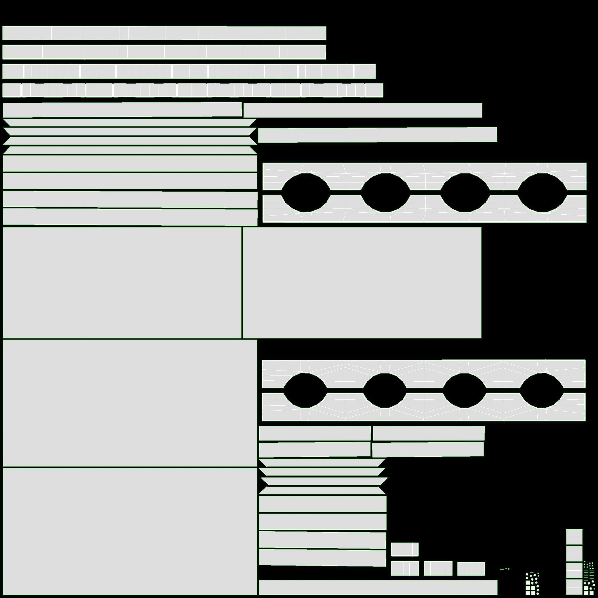 Chisel set in wooden box 3D model_10
