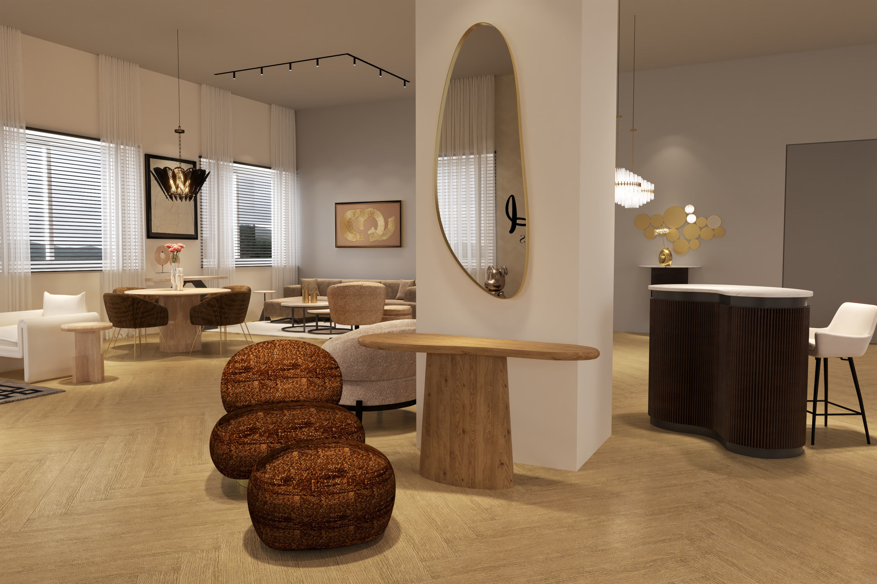 interior showroom 3D model_4