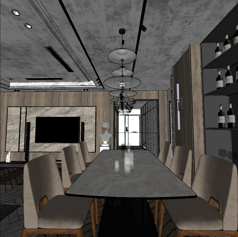 Modern living room  3D model_7