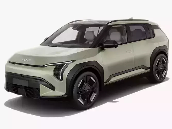 Kia EV3 GT-line 2025 with interior 3D model