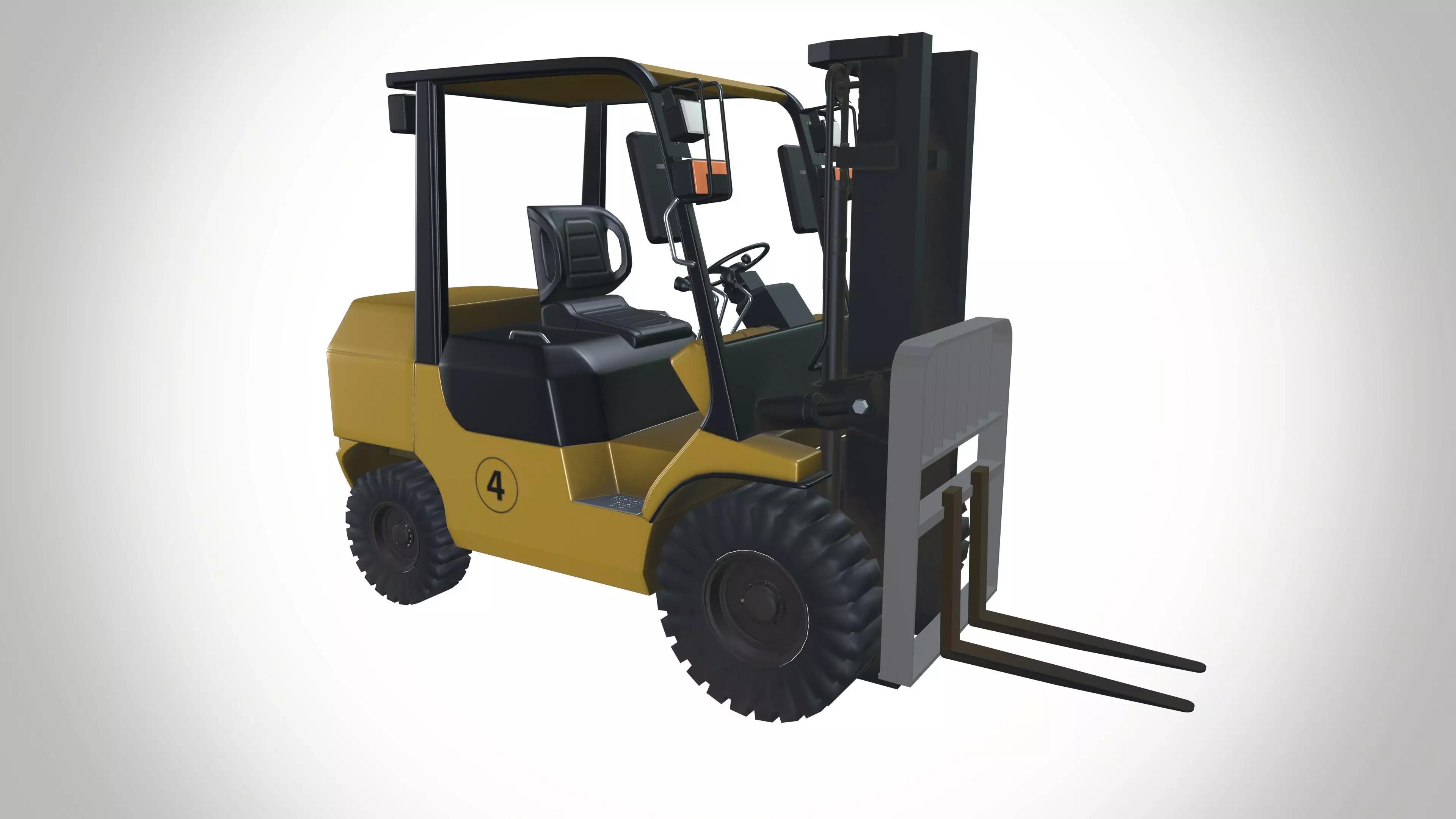 Industrial forklift 3D model