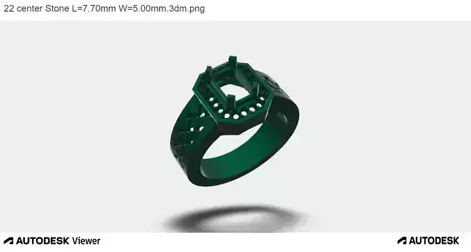 Men Ring with an Emerald Cut Center Stone