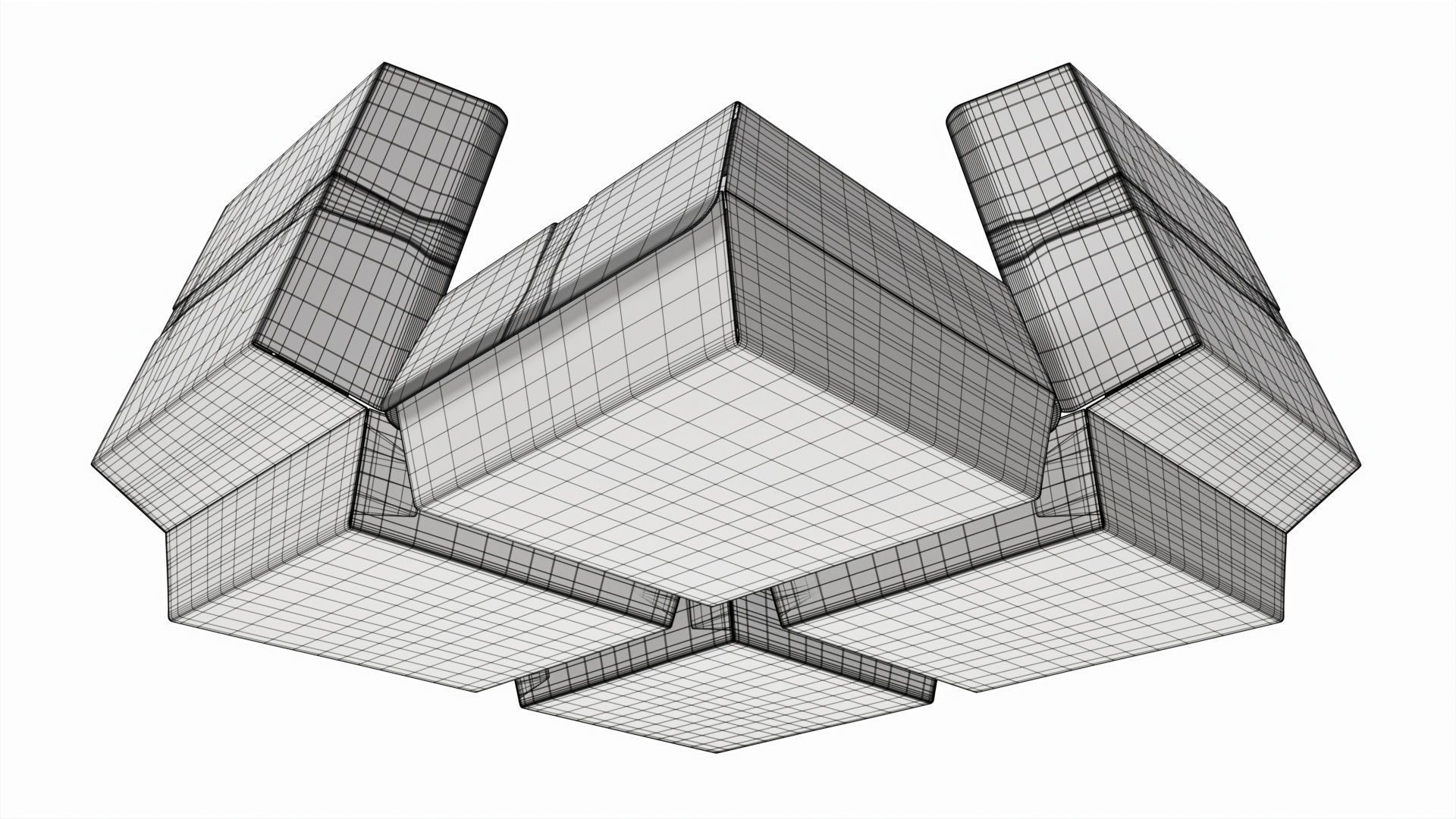 Donuts in cardboard boxes 3D model_8