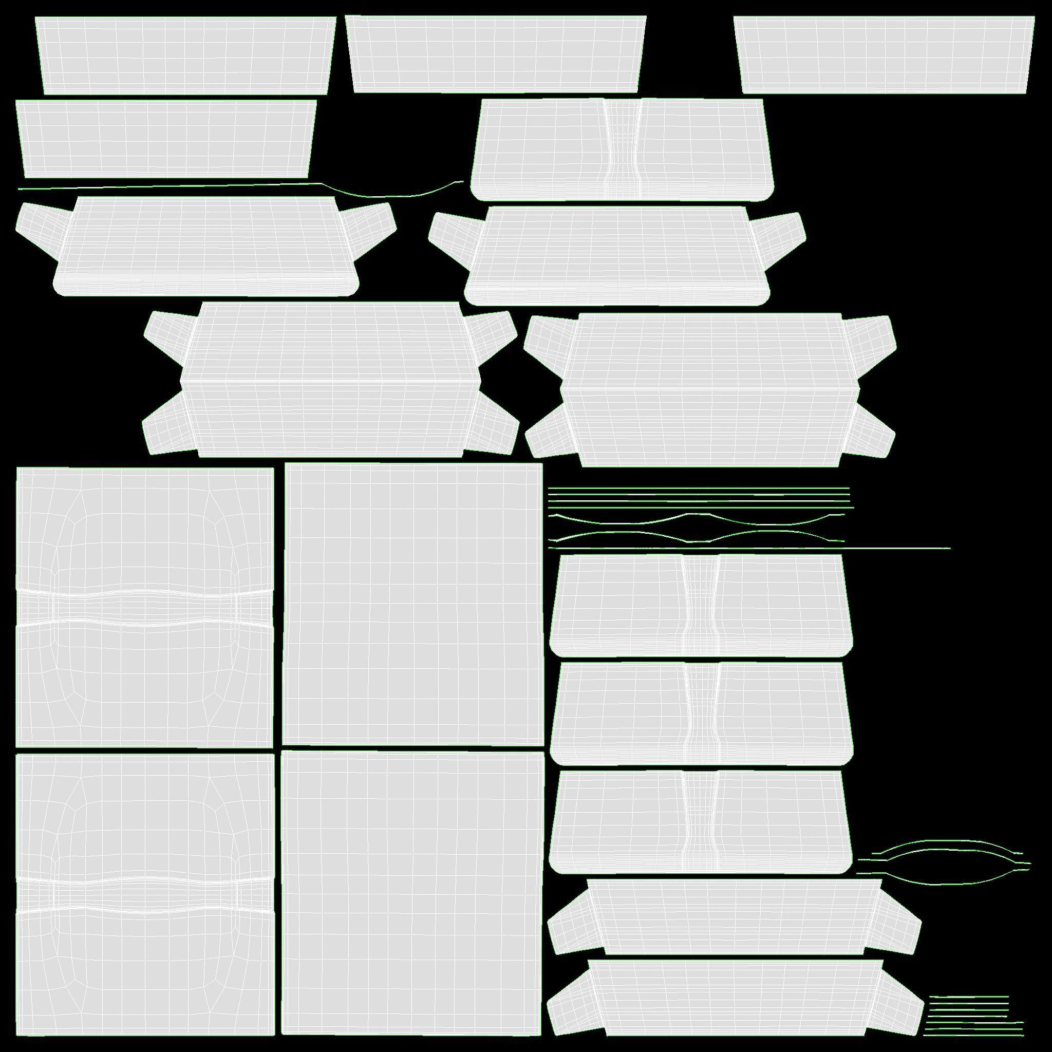 Donuts in cardboard boxes 3D model_11