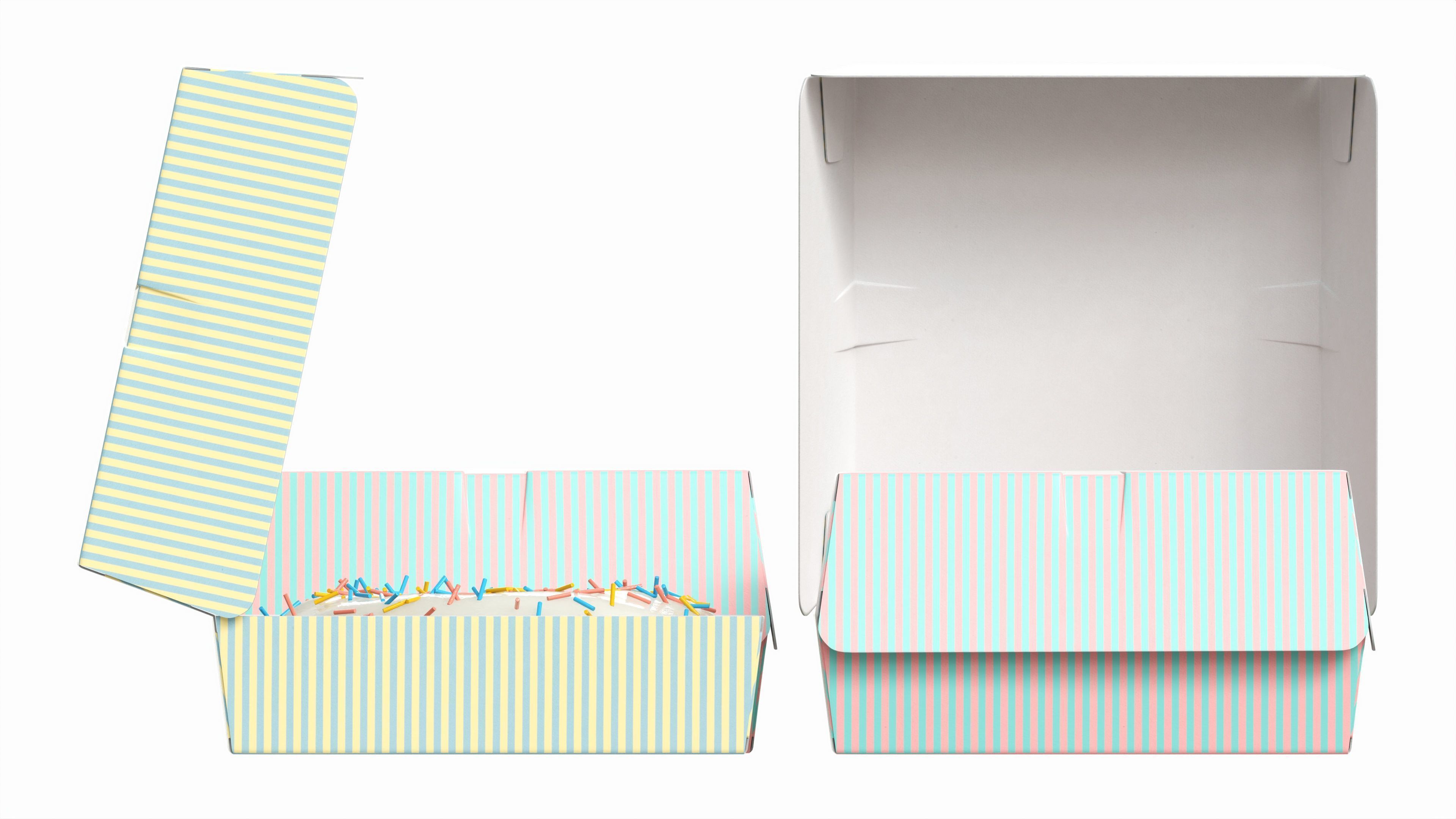 Donuts in cardboard boxes 3D model_6