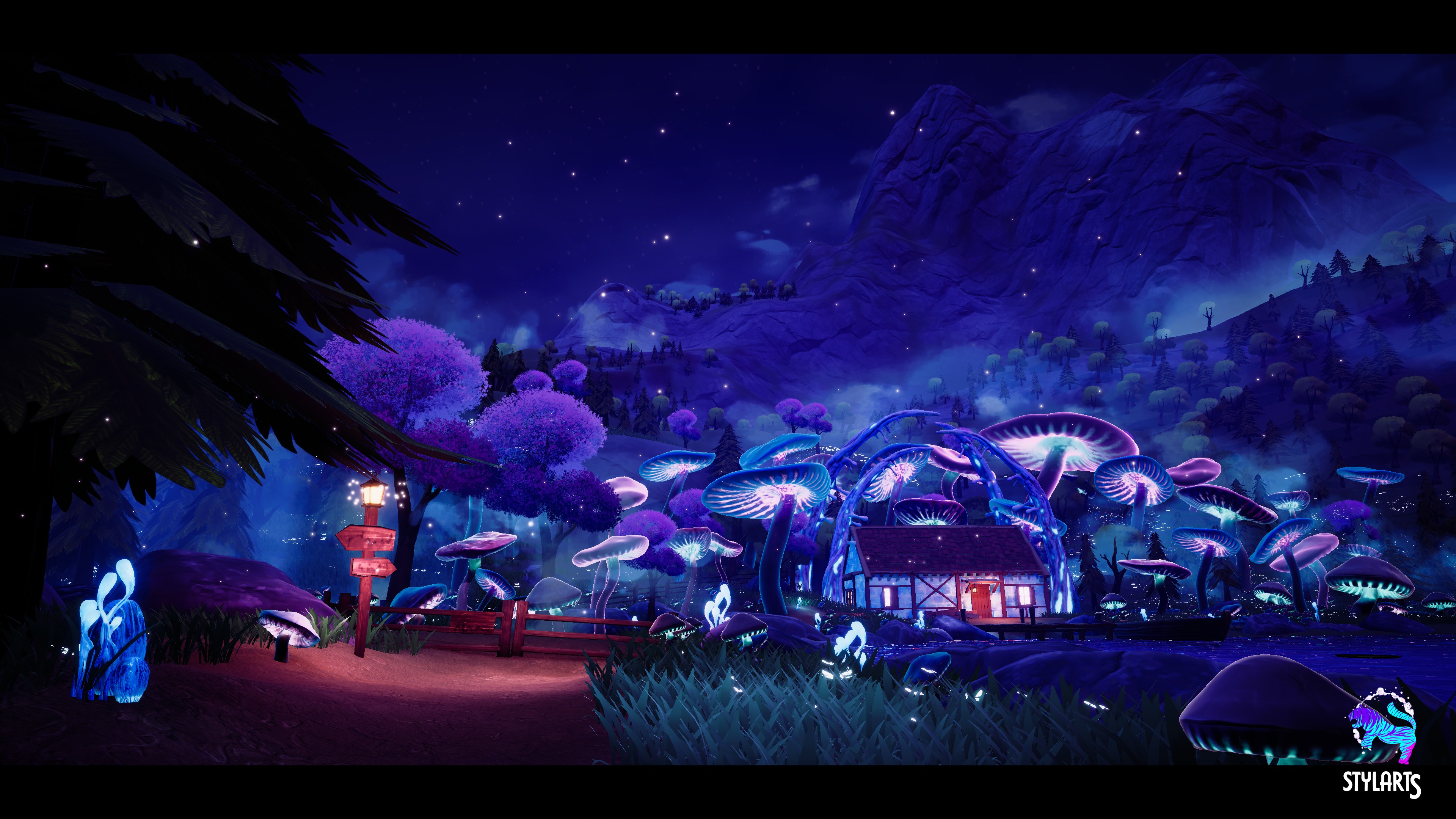 Modular Stylized Village Low-poly 3D model_5