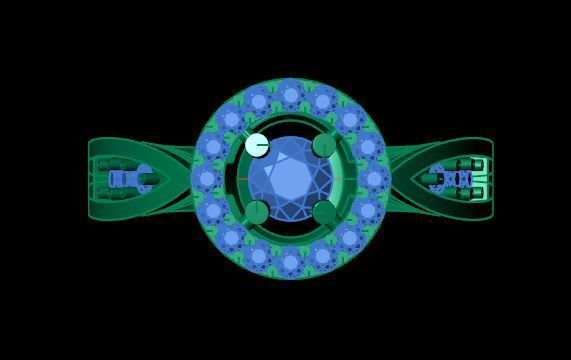 daimond ring 3D print model_10