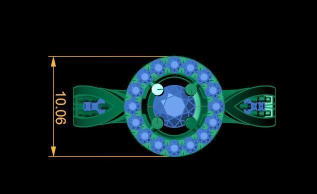 daimond ring 3D print model_11
