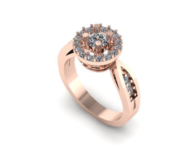 daimond ring 3D print model_2