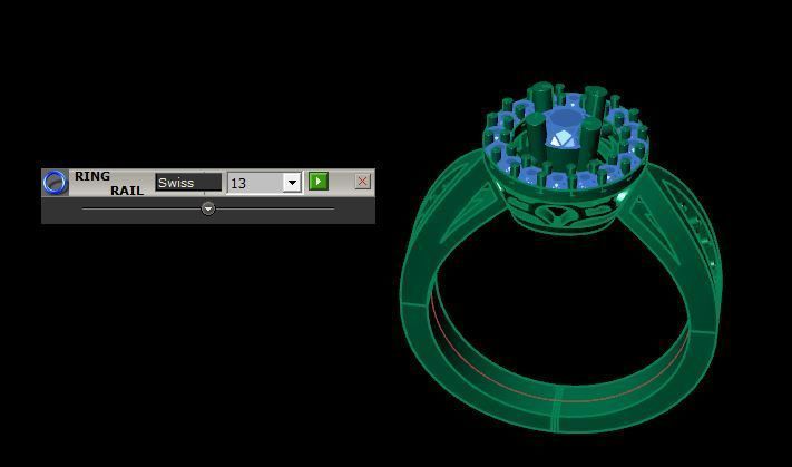 daimond ring 3D print model_15