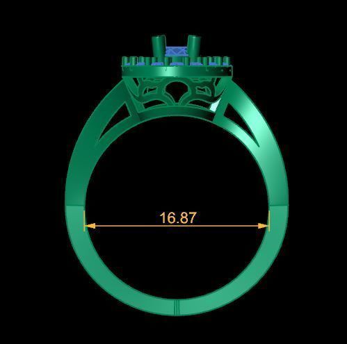 daimond ring 3D print model_12