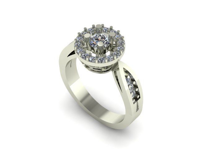 daimond ring 3D print model_1