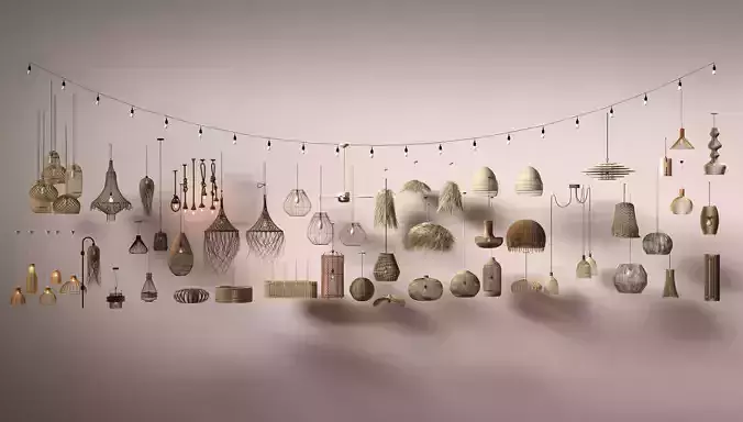 Wabi - sabi Boho pendant light collection