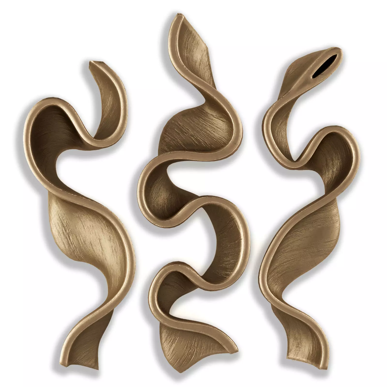 Wave stripe wall art Low-poly 3D model_0