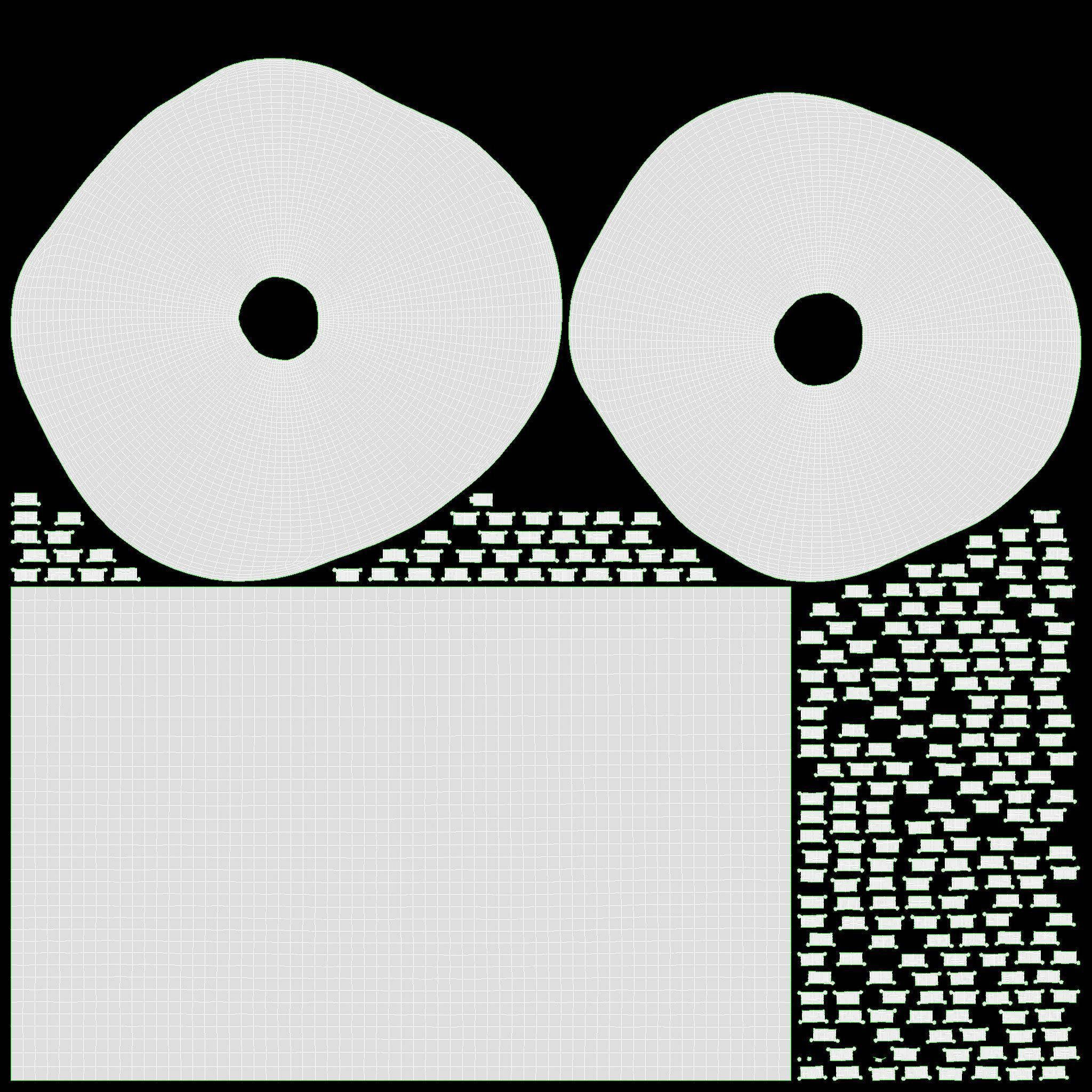 Paper coffee cup with pair of donuts 3D model_14