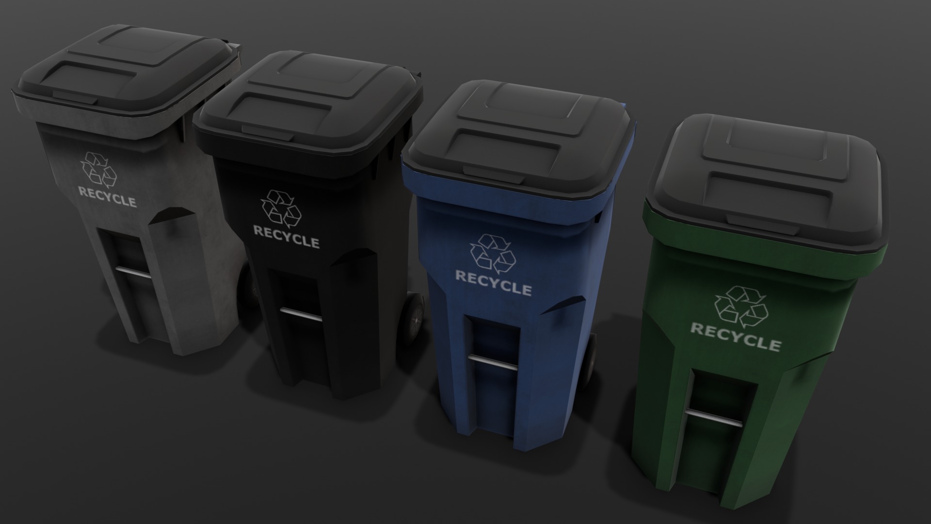Dust Bin 3D Model  Low-poly 3D model_19
