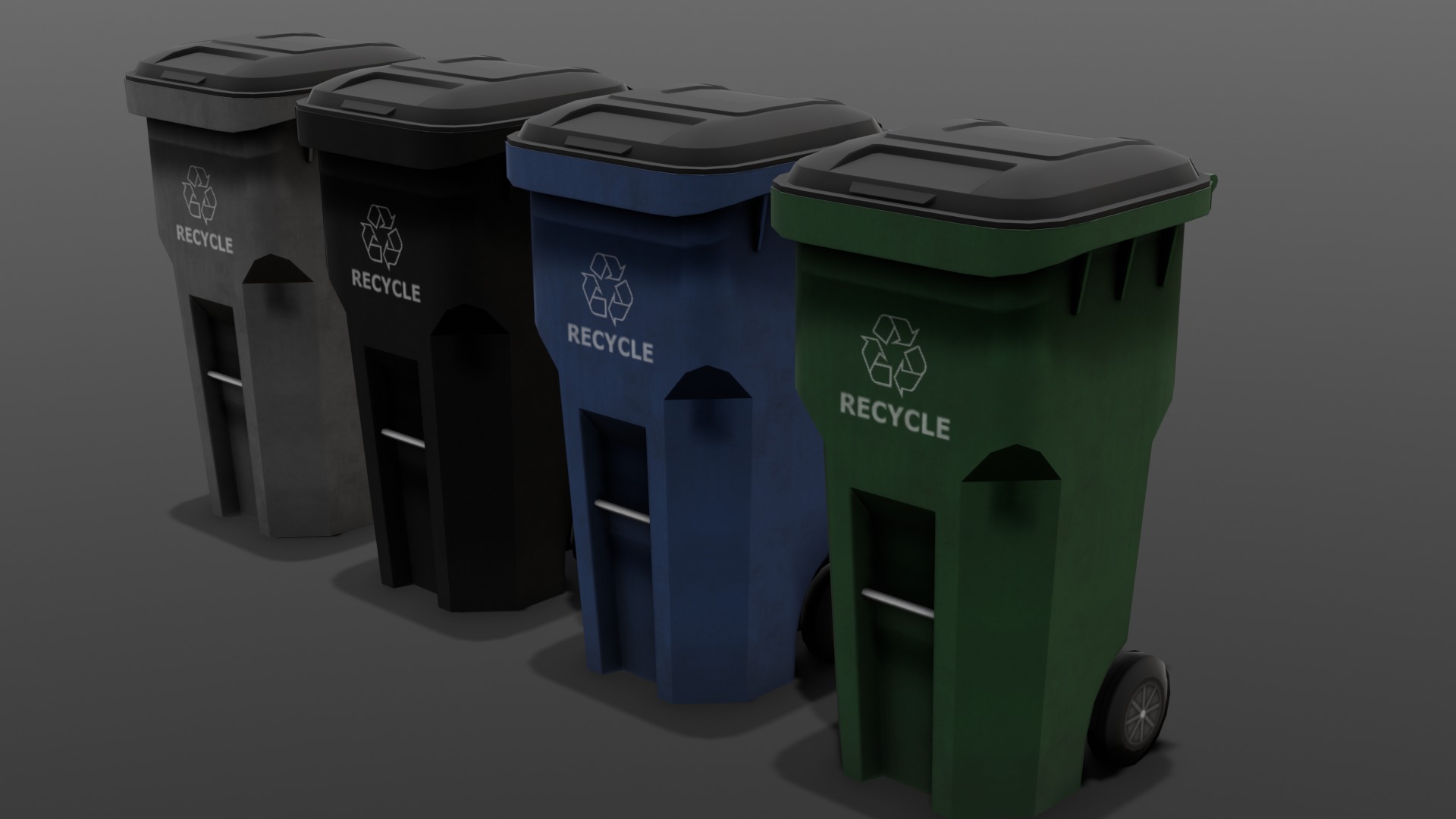 Dust Bin 3D Model  Low-poly 3D model_16