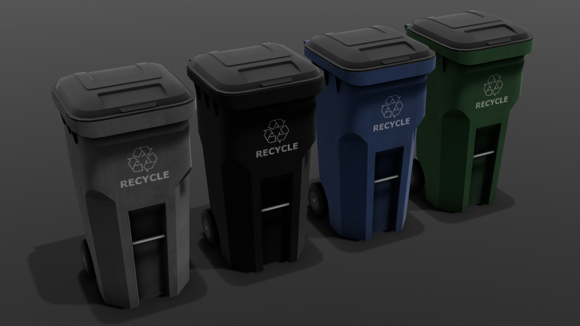 Dust Bin 3D Model  Low-poly 3D model_7