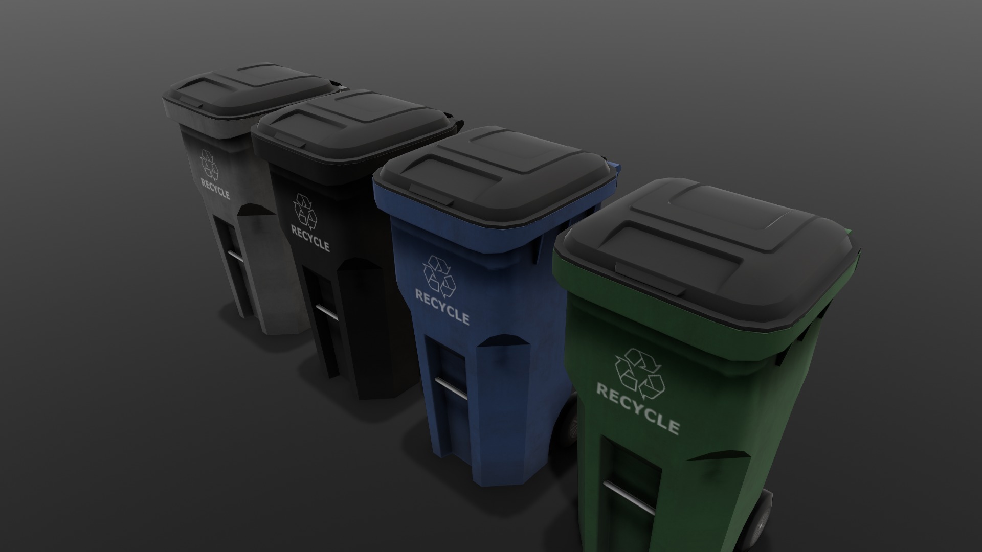 Dust Bin 3D Model  Low-poly 3D model_11