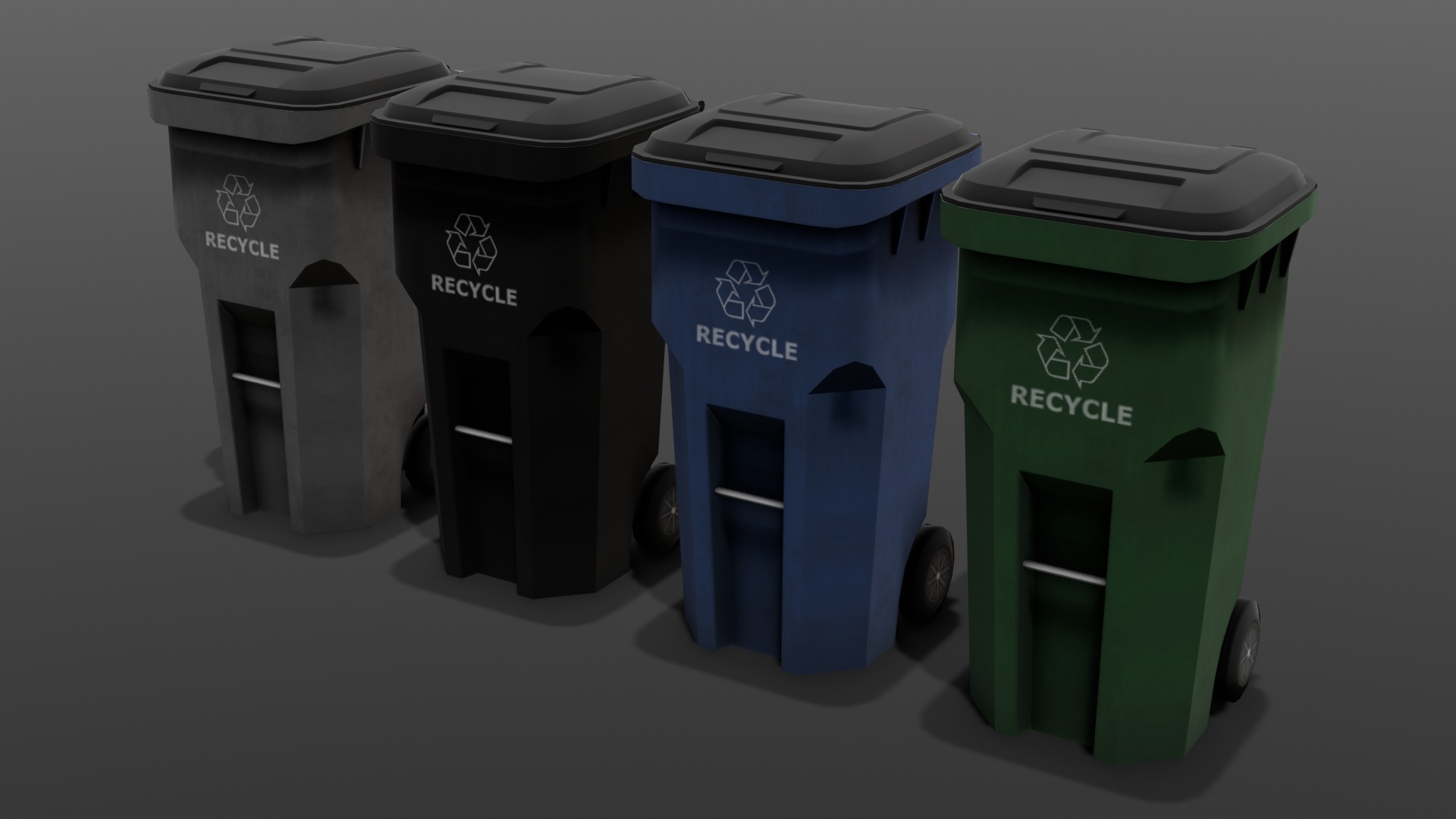 Dust Bin 3D Model  Low-poly 3D model_6
