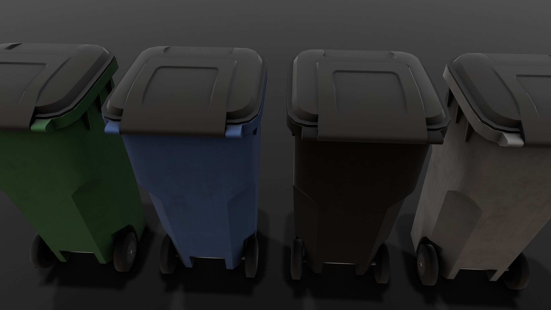 Dust Bin 3D Model  Low-poly 3D model_5