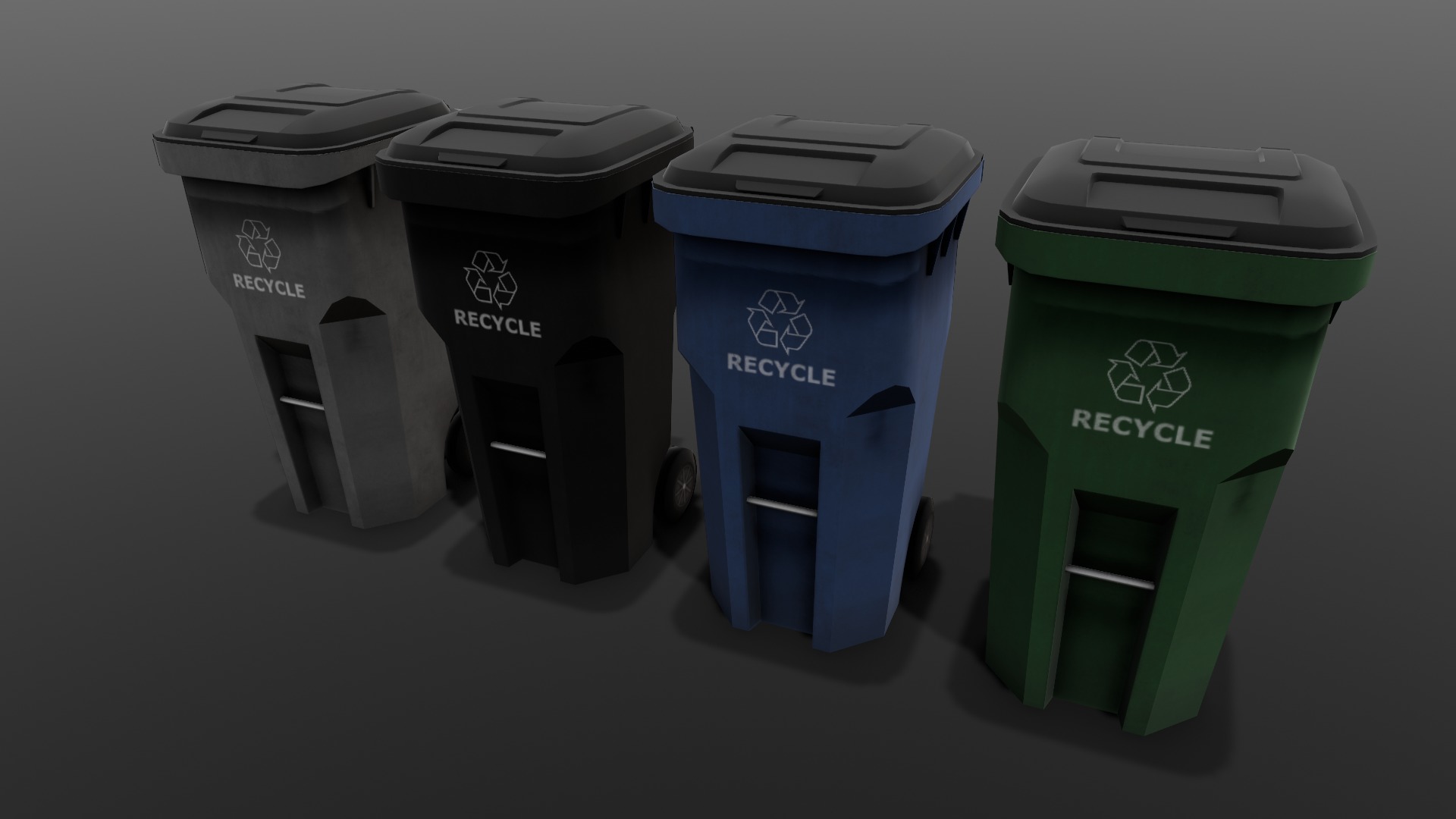 Dust Bin 3D Model  Low-poly 3D model_1
