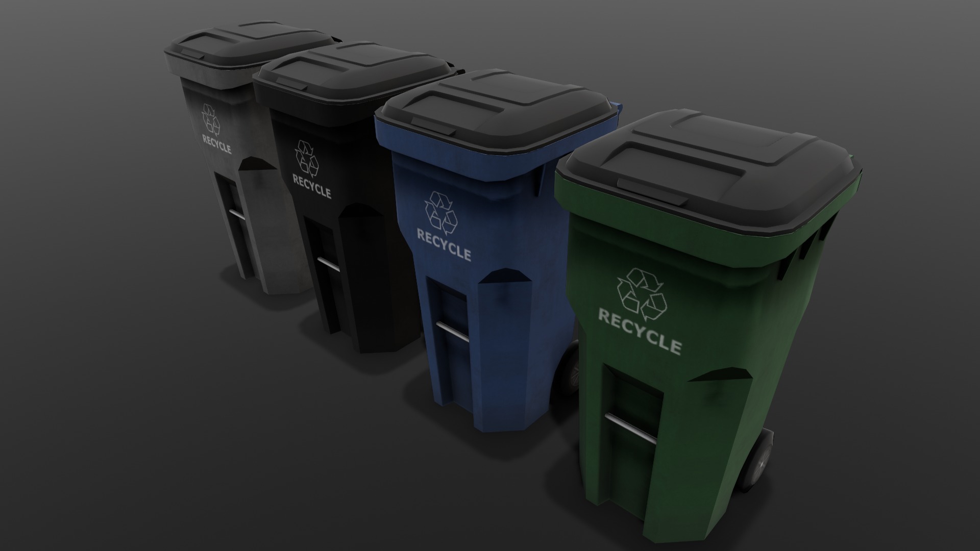 Dust Bin 3D Model  Low-poly 3D model_15